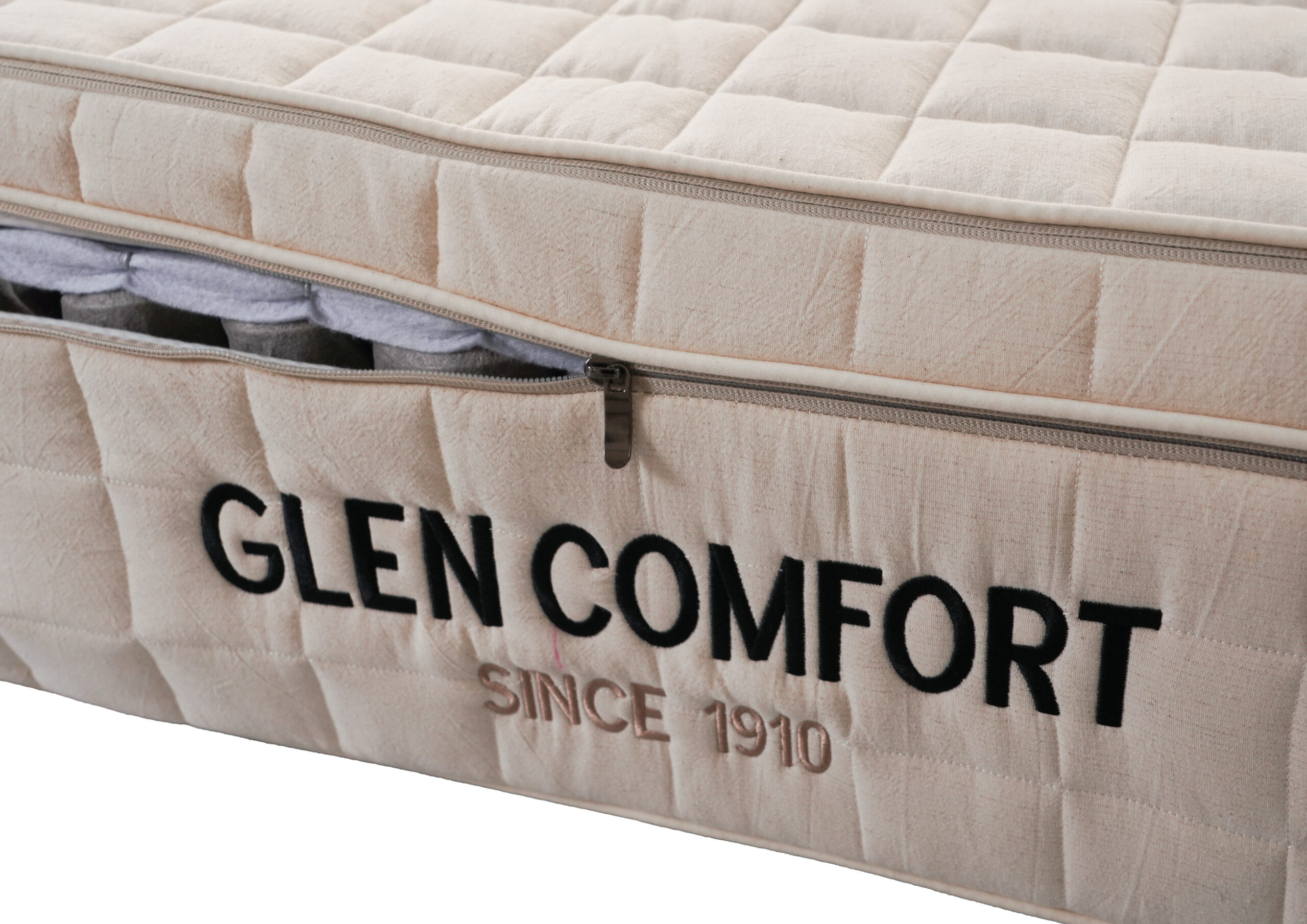 Beige fully removable Glen mattress, view 1